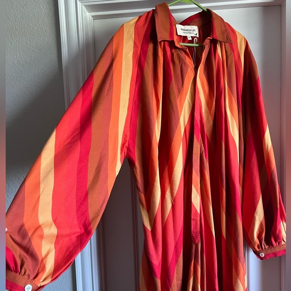 MARRAKSHI LIFE Touareg Dress, Red Autumn Stripe - NWT - Picture 3 of 6
